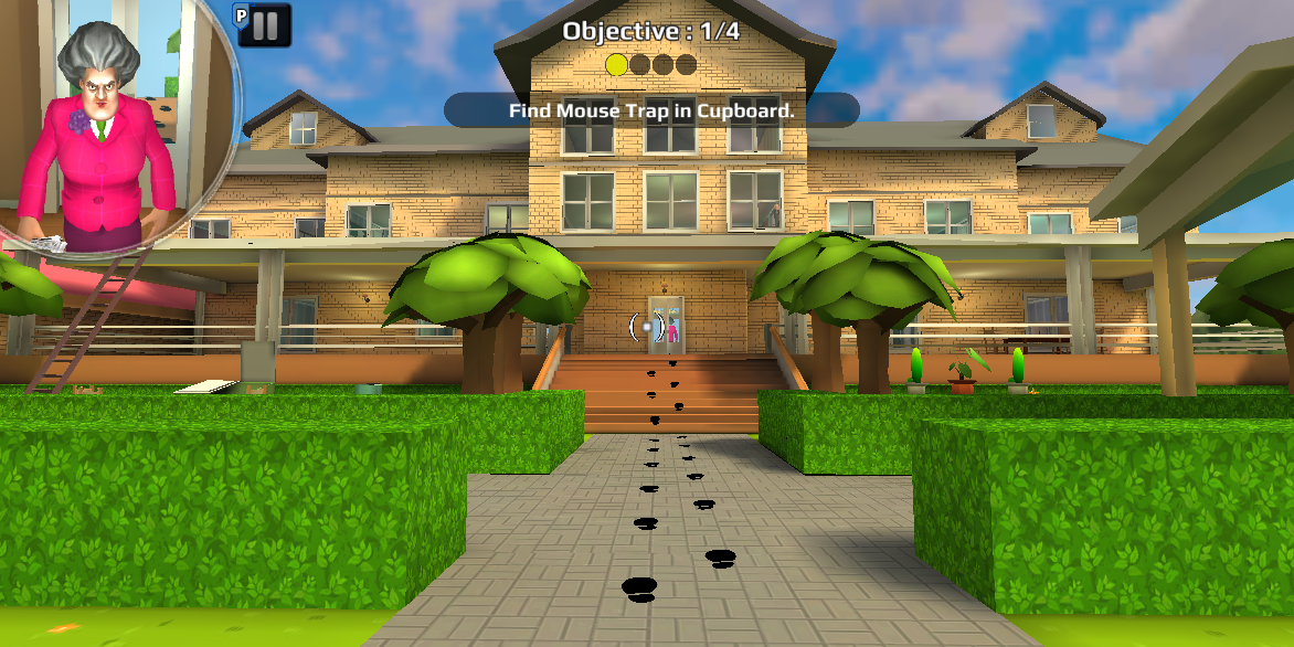 Avoiding Miss T in Scary Teacher 3D