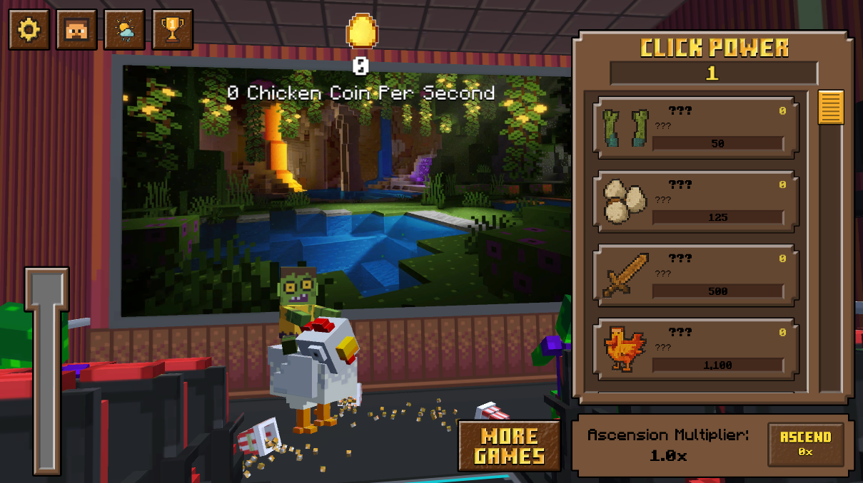 Chicken Jockey Clicker Gameplay