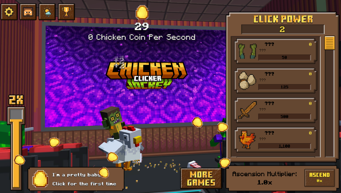 Chicken Jockey Clicker Upgrades