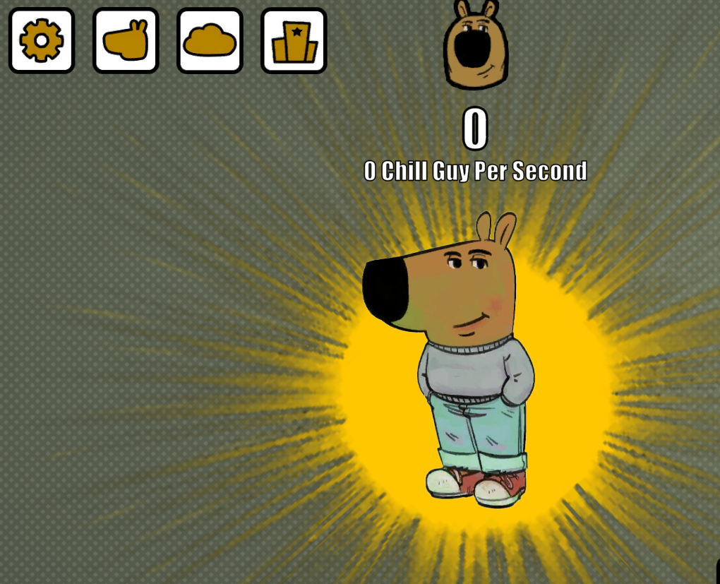 Chill Guy Clicker Gameplay Scene