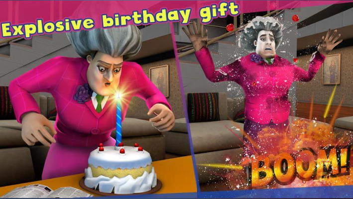 Sneaking around in Scary Teacher 3D